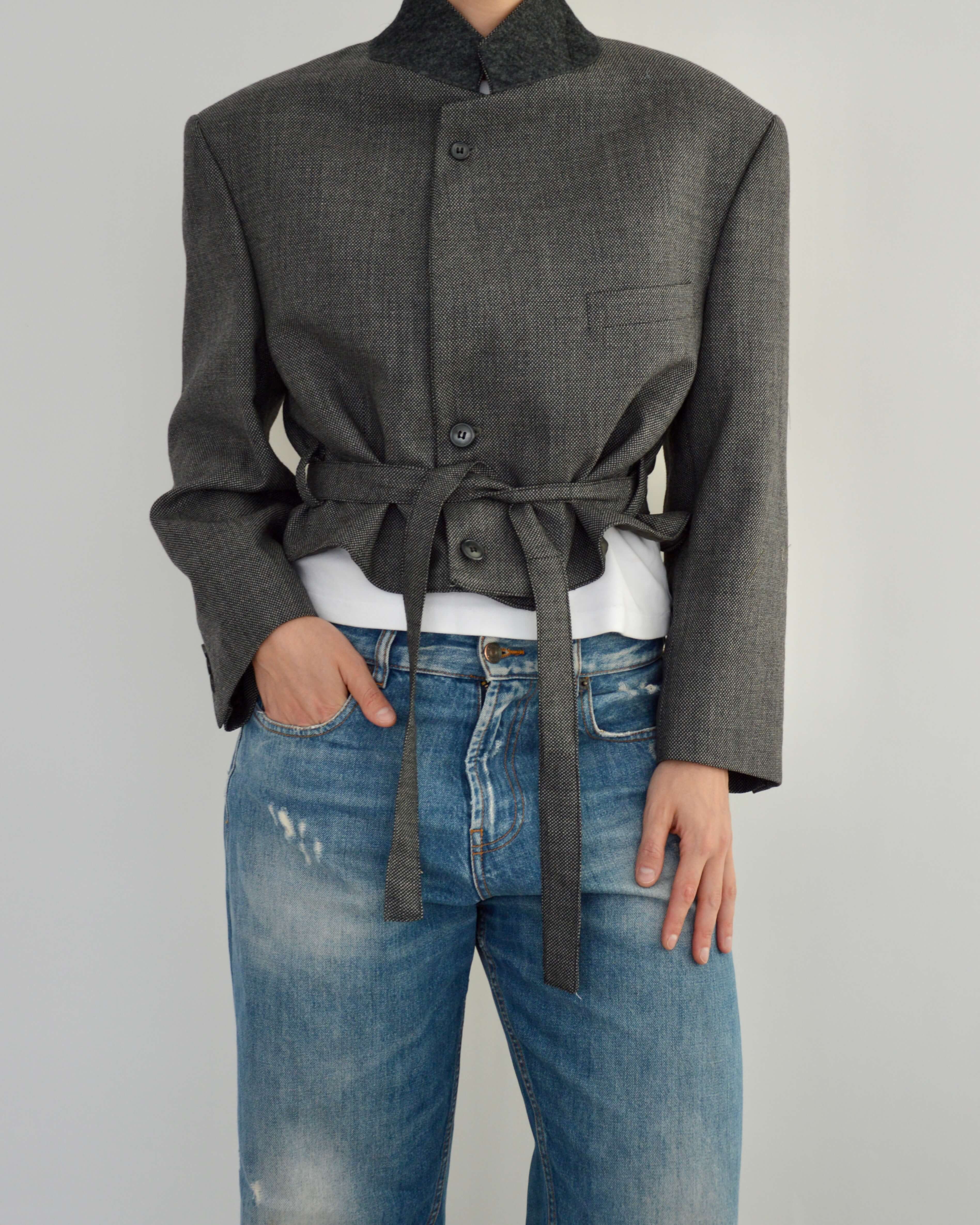 Tied-up Blazer - Textured Business (M)