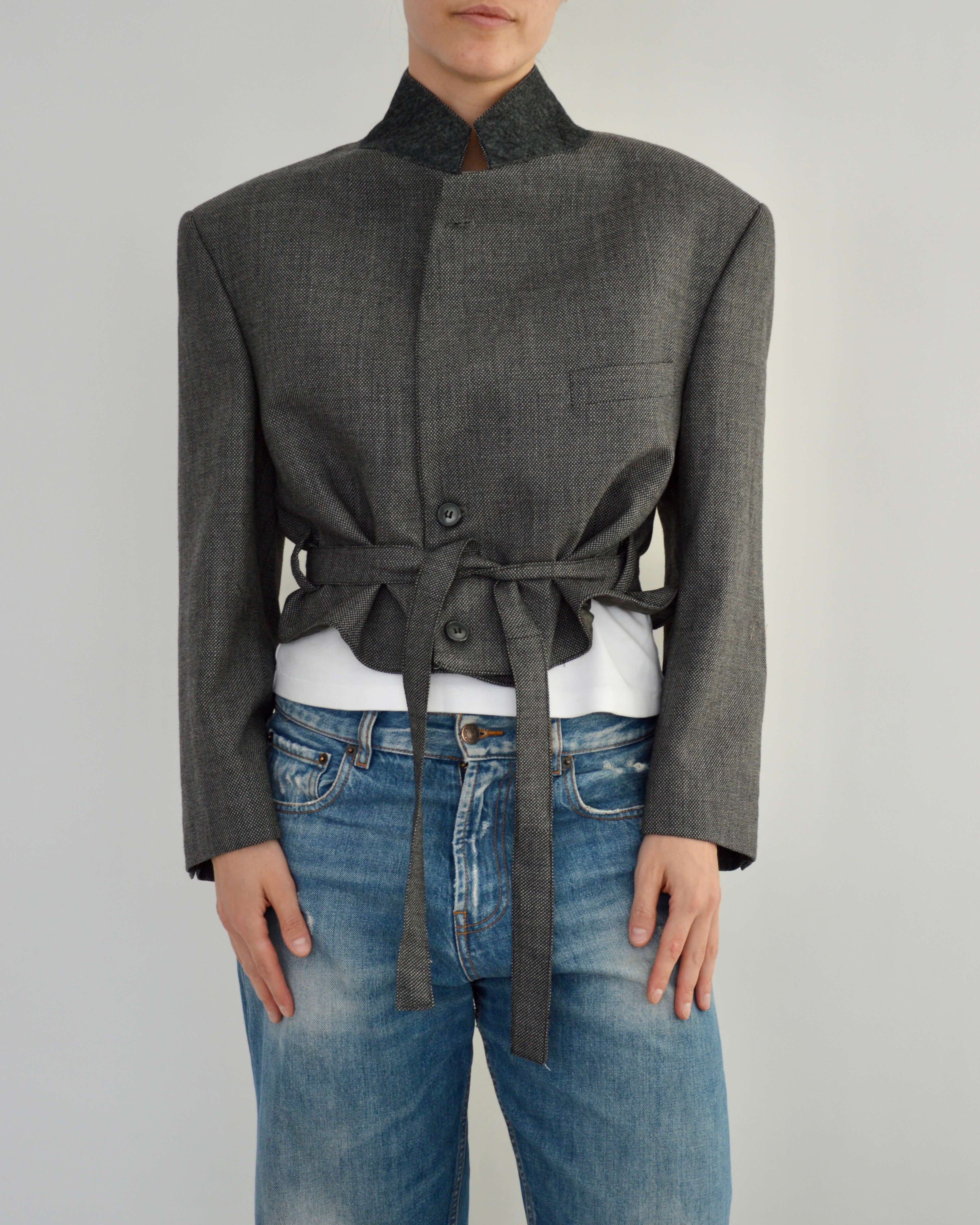 Tied-up Blazer - Textured Business (M)