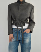 Tied-up Blazer - Textured Business (M)