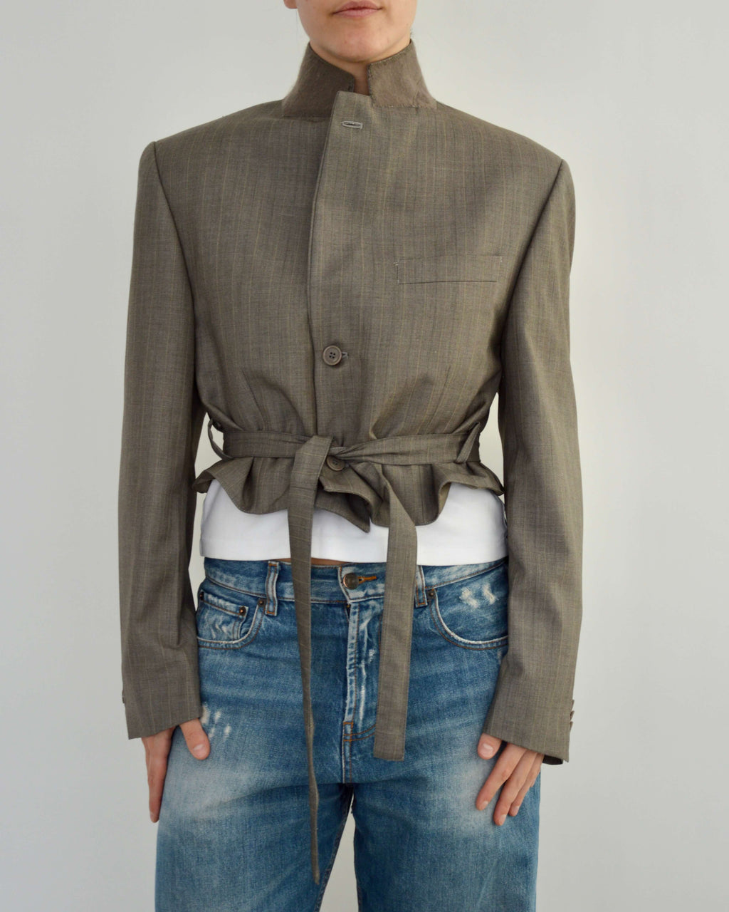 Vegan Tied-up Blazer - Pistachio (S)
