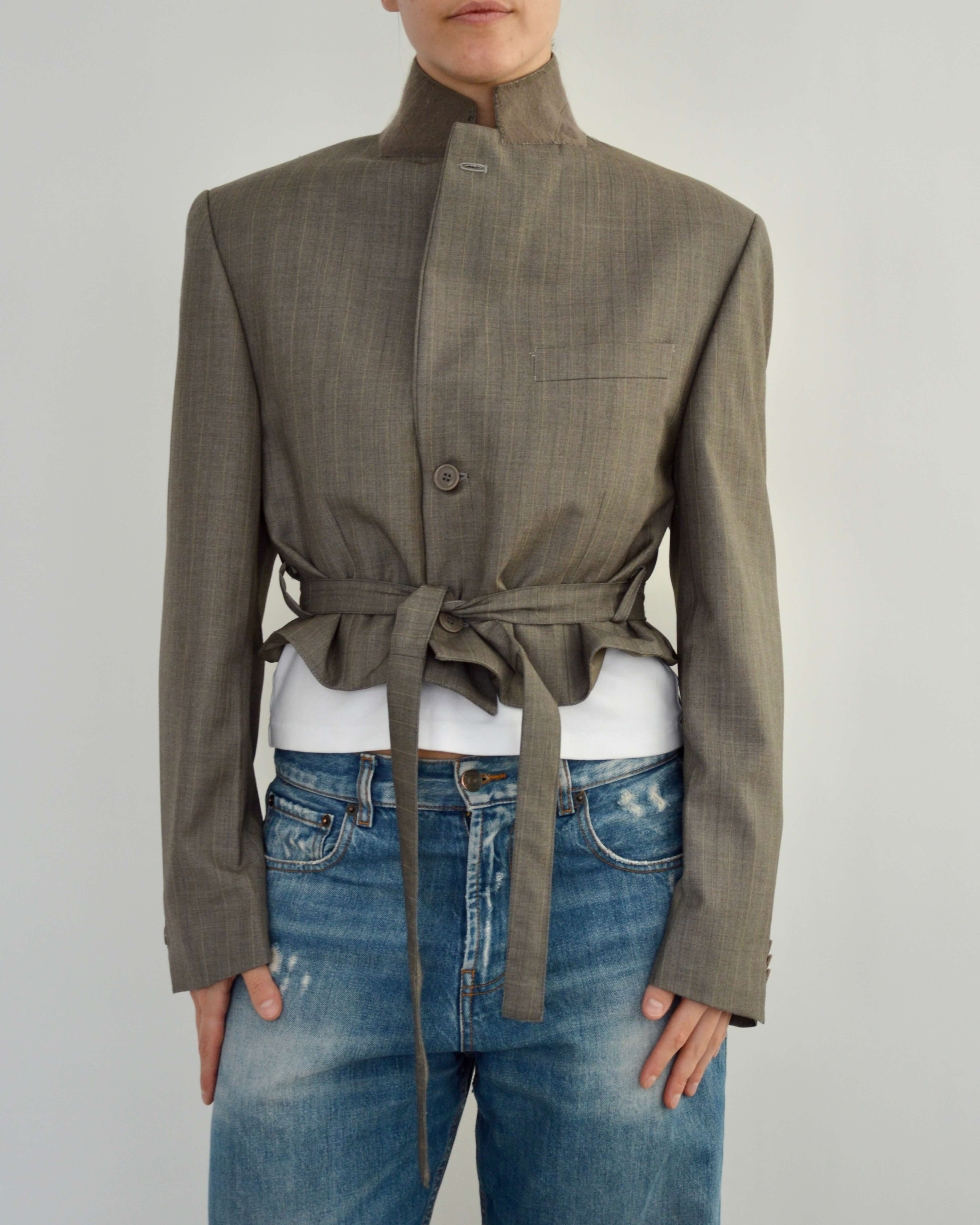 Vegan Tied-up Blazer - Pistachio