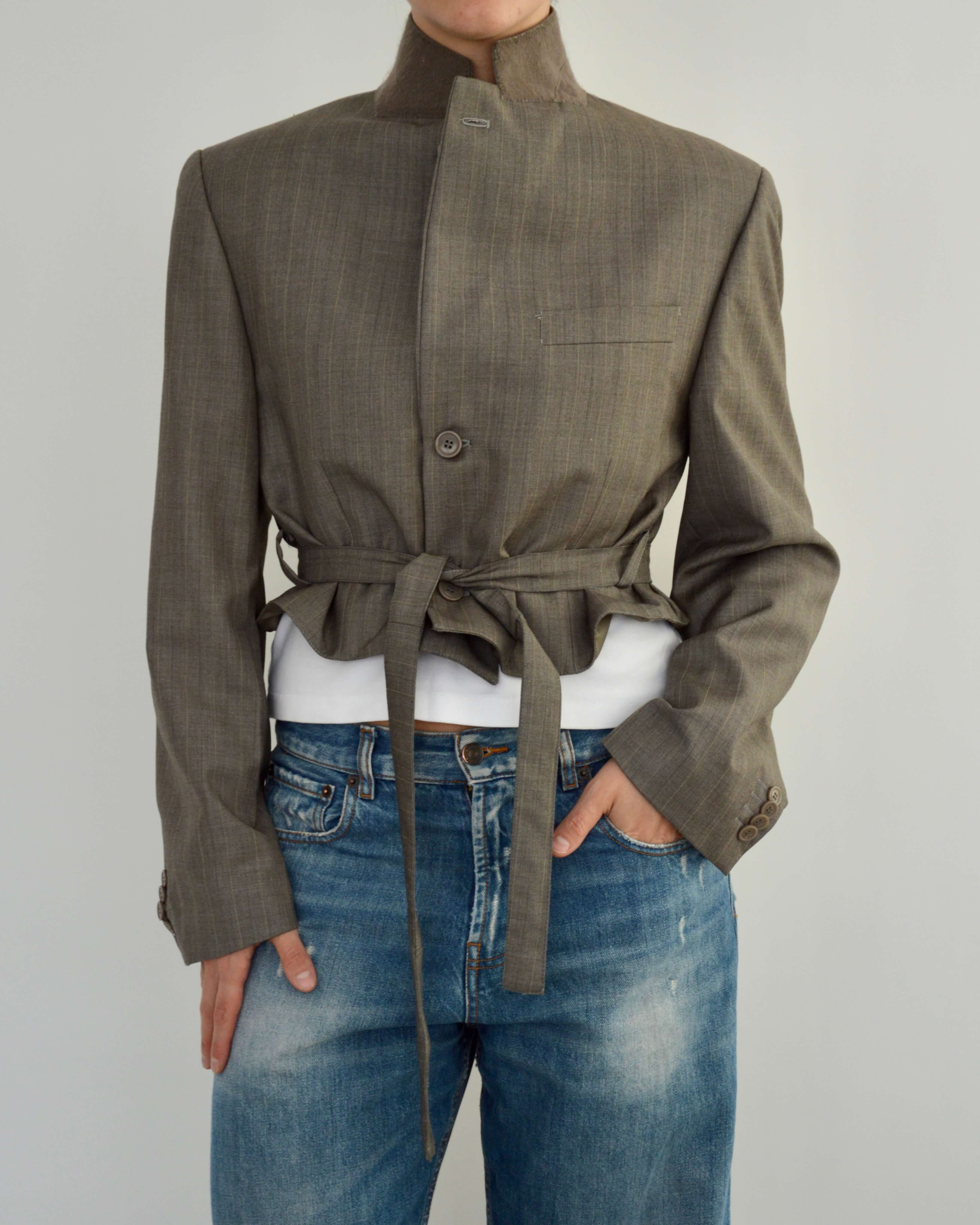Vegan Tied-up Blazer - Pistachio