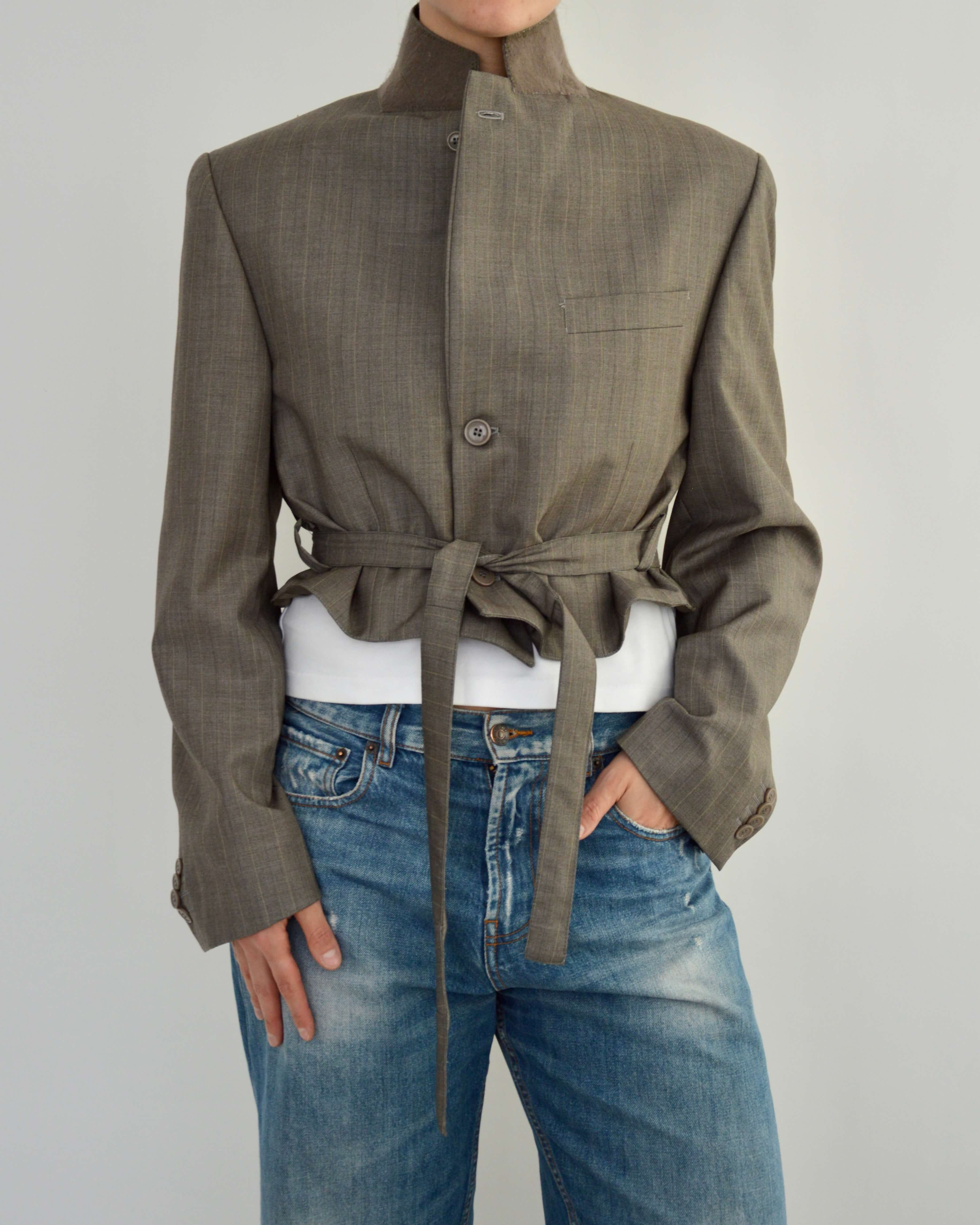 Vegan Tied-up Blazer - Pistachio