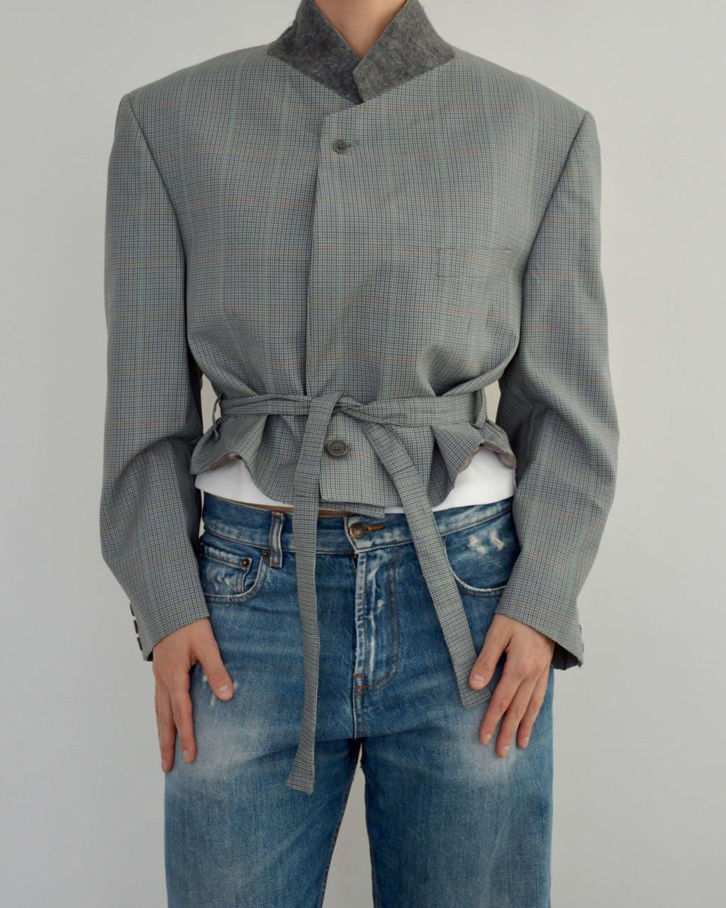 Tied-up Blazer - Baby Blue (L)