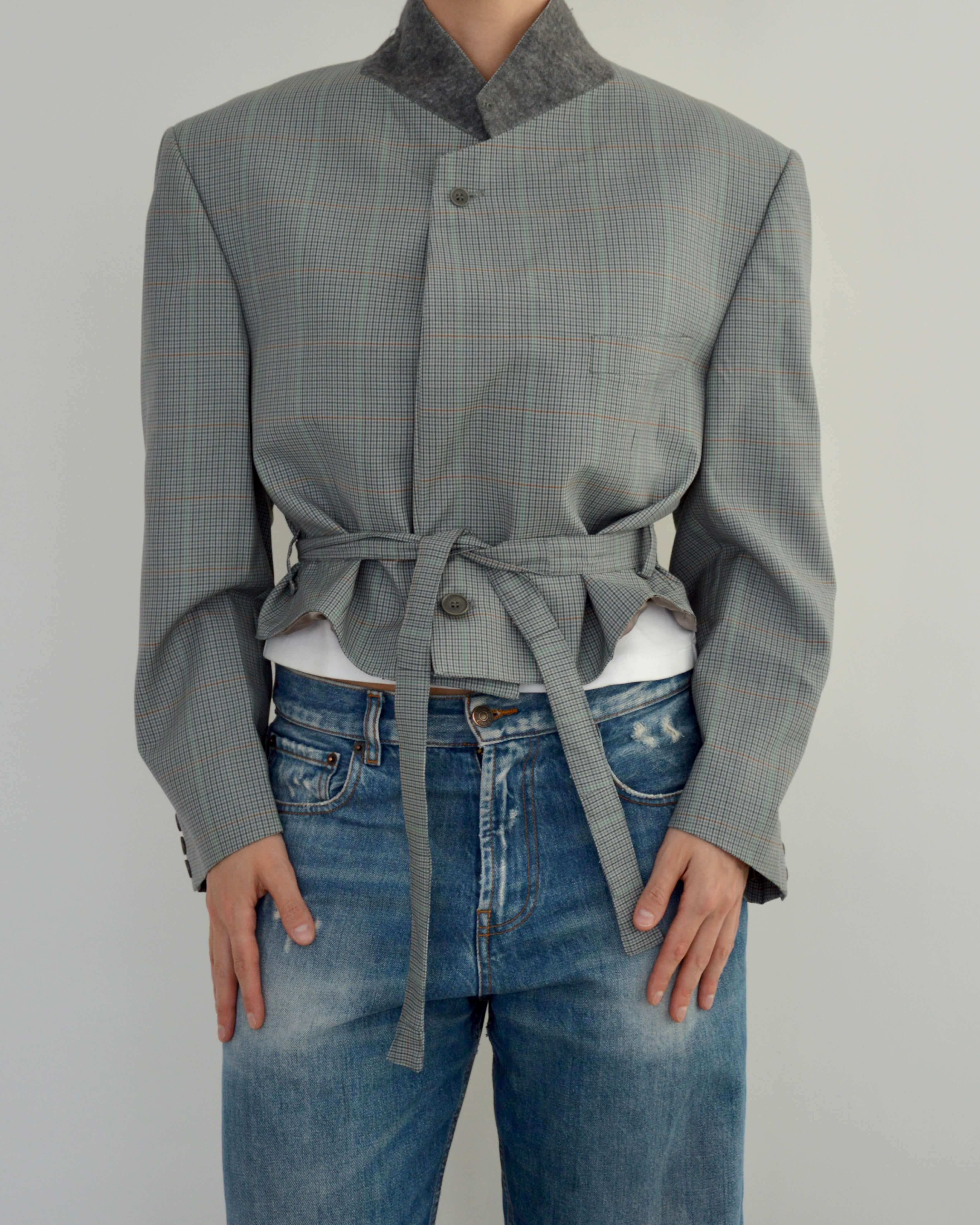 Tied-up Blazer - Baby Blue (L)