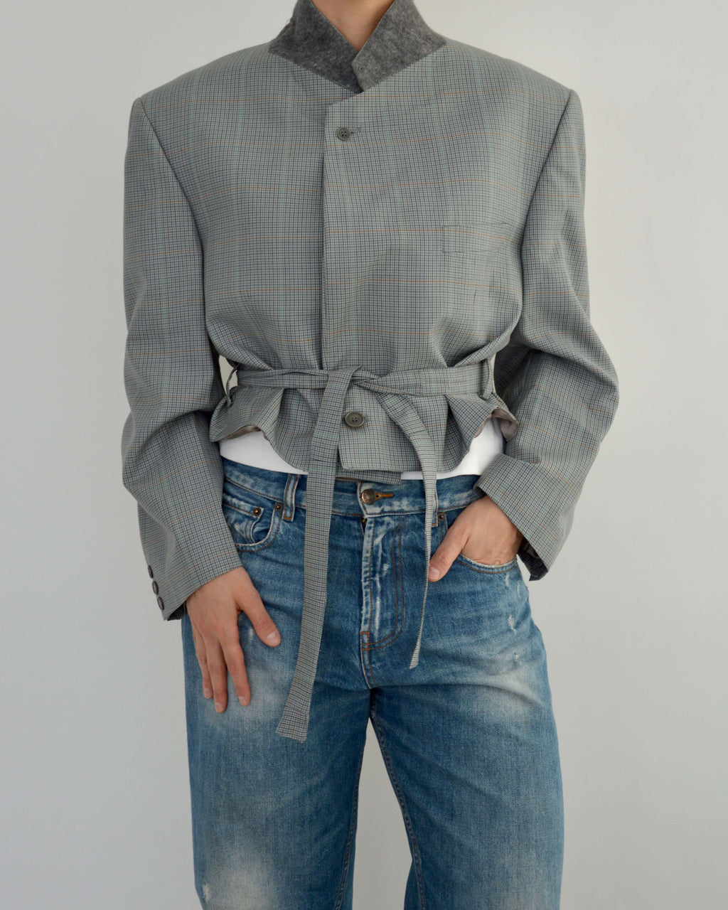 Tied-up Blazer - Baby Blue (L)