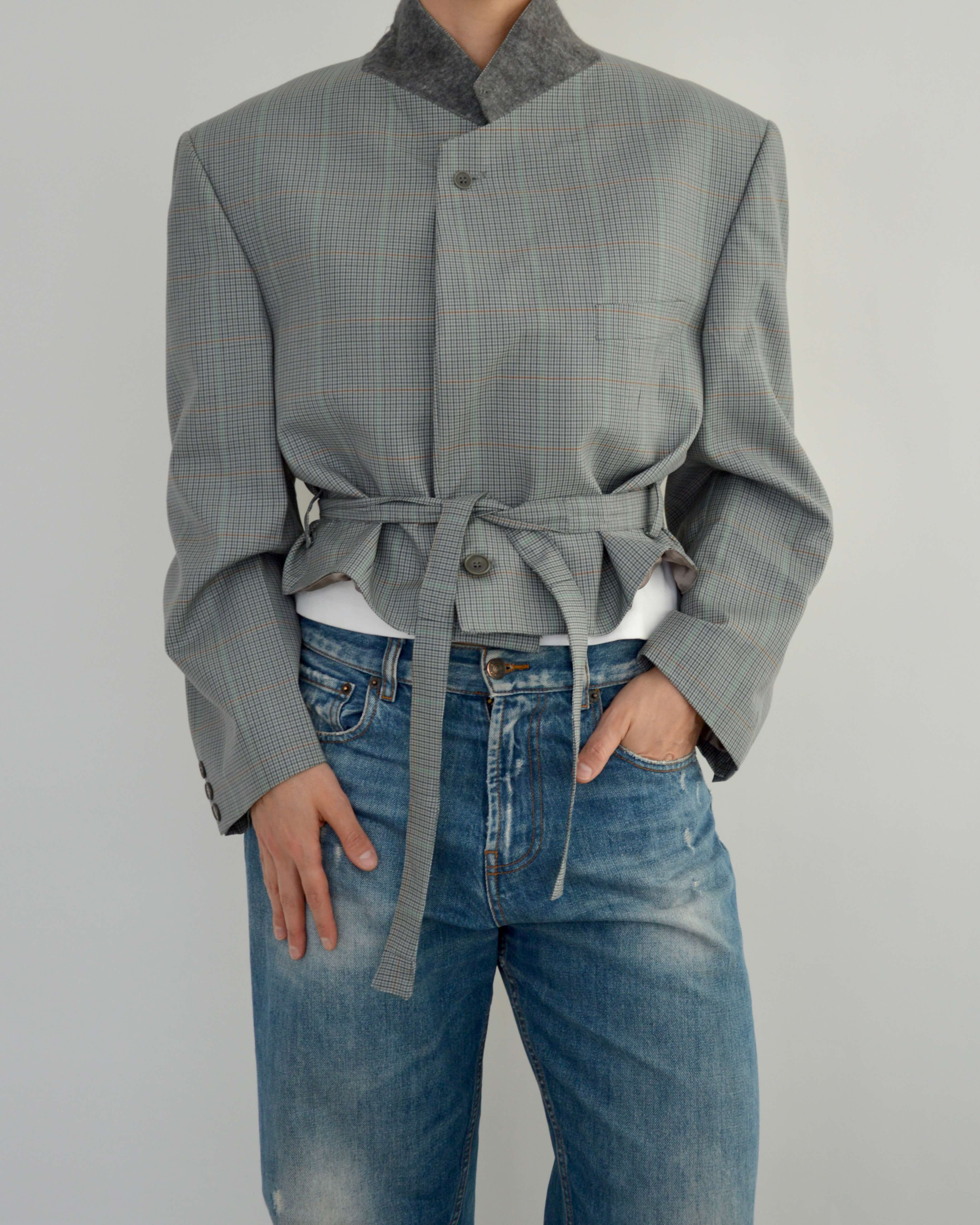 Tied-up Blazer - Baby Blue