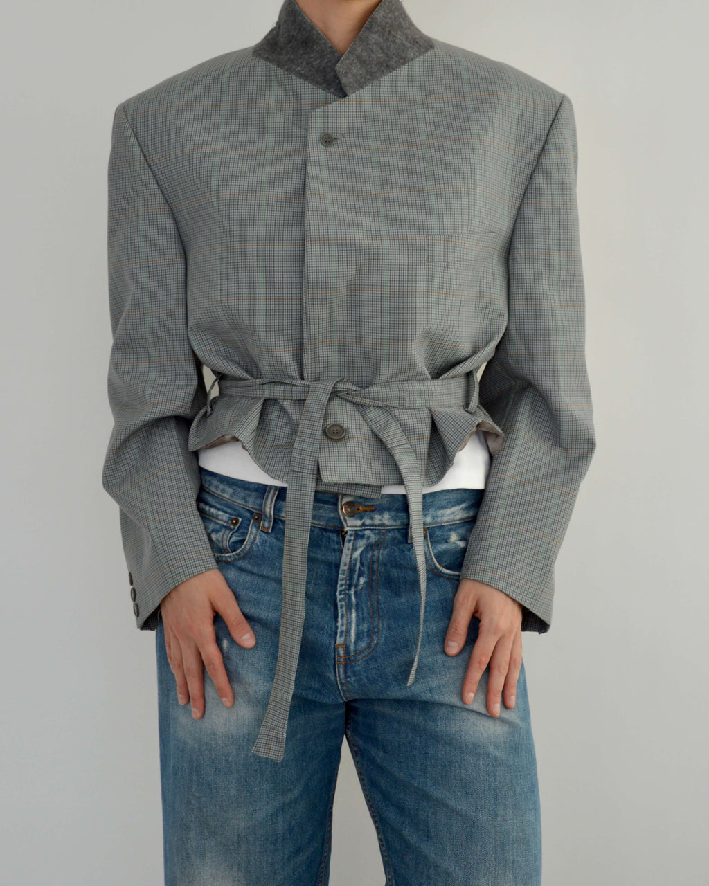 Tied-up Blazer - Baby Blue (L)