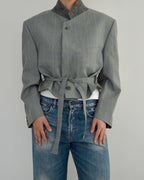Tied-up Blazer - Baby Blue (L)