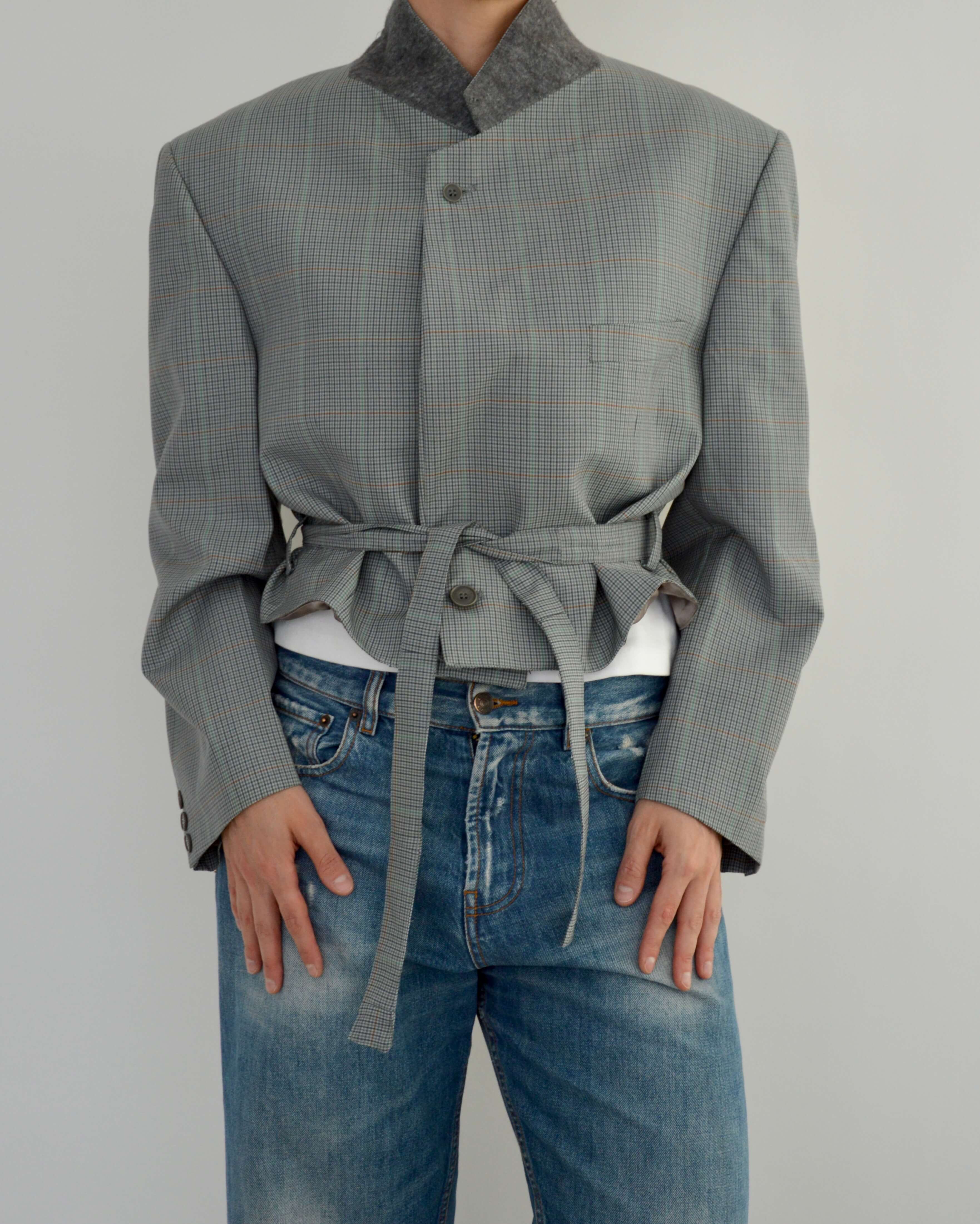 Tied-up Blazer - Baby Blue
