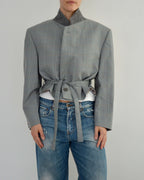Tied-up Blazer - Baby Blue (L)