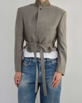 Tied-up Blazer - Silk Olive (S)