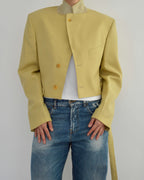 Tied-up Blazer - Textured Gold (M)