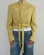 Tied-up Blazer - Textured Gold (M)