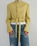 Tied-up Blazer - Textured Gold (M)