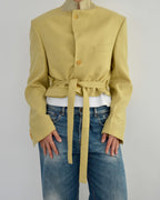 Tied-up Blazer - Textured Gold (M)