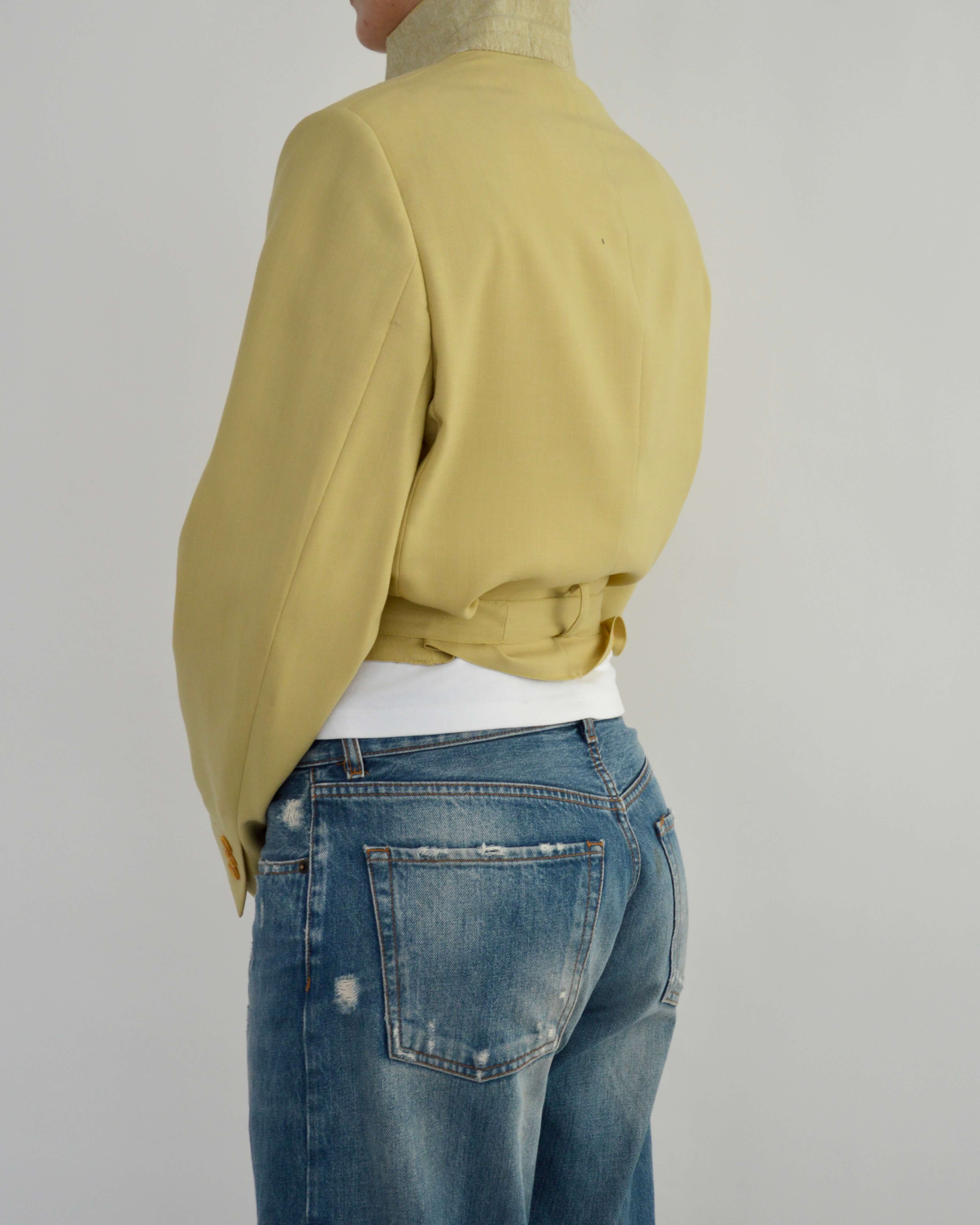 Tied-up Blazer - Textured Gold (M)