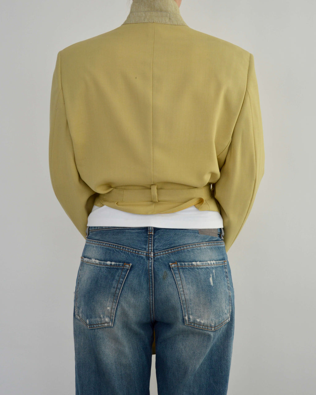 Tied-up Blazer - Textured Gold (M)