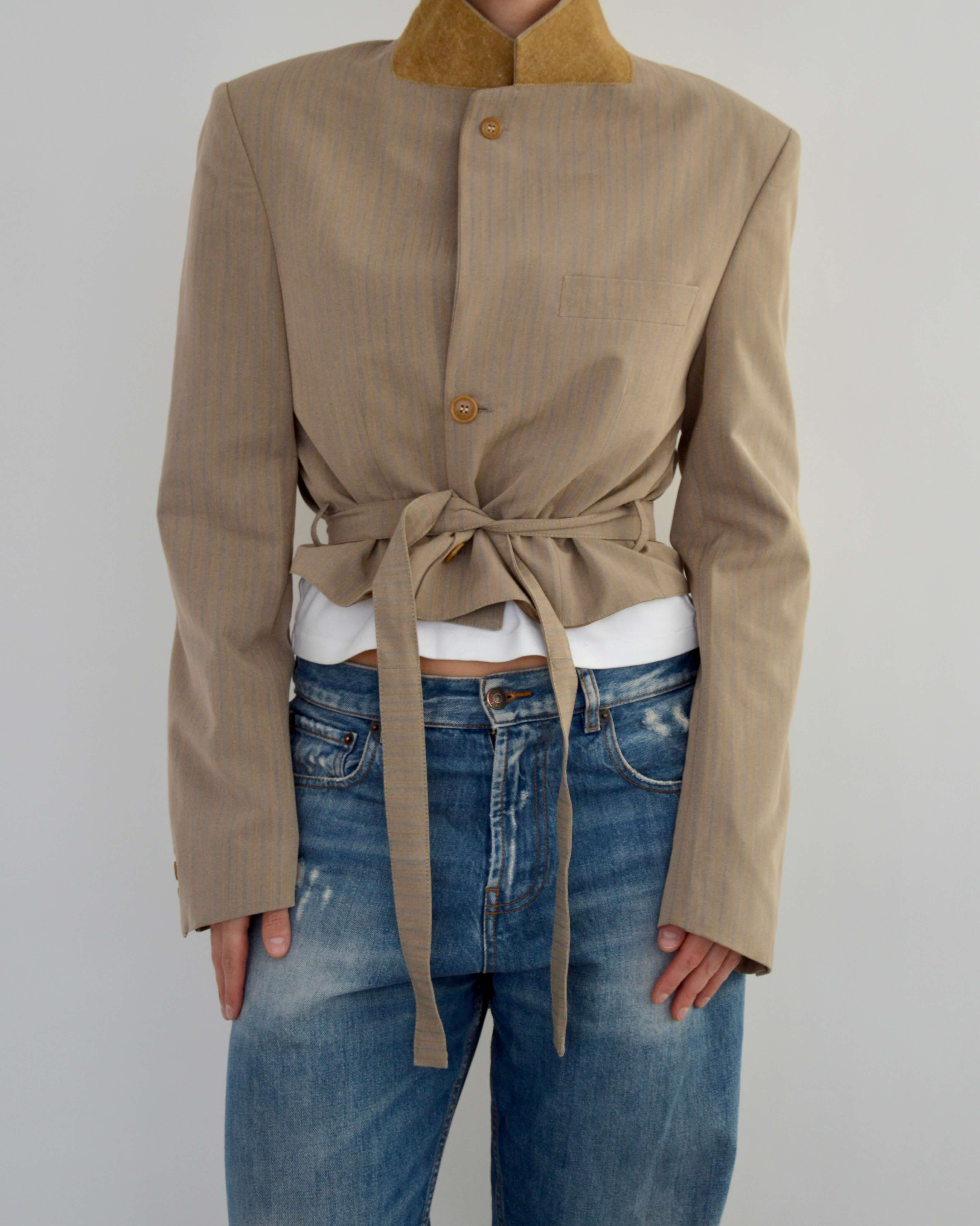 Tied-up Blazer - Sepia (S)