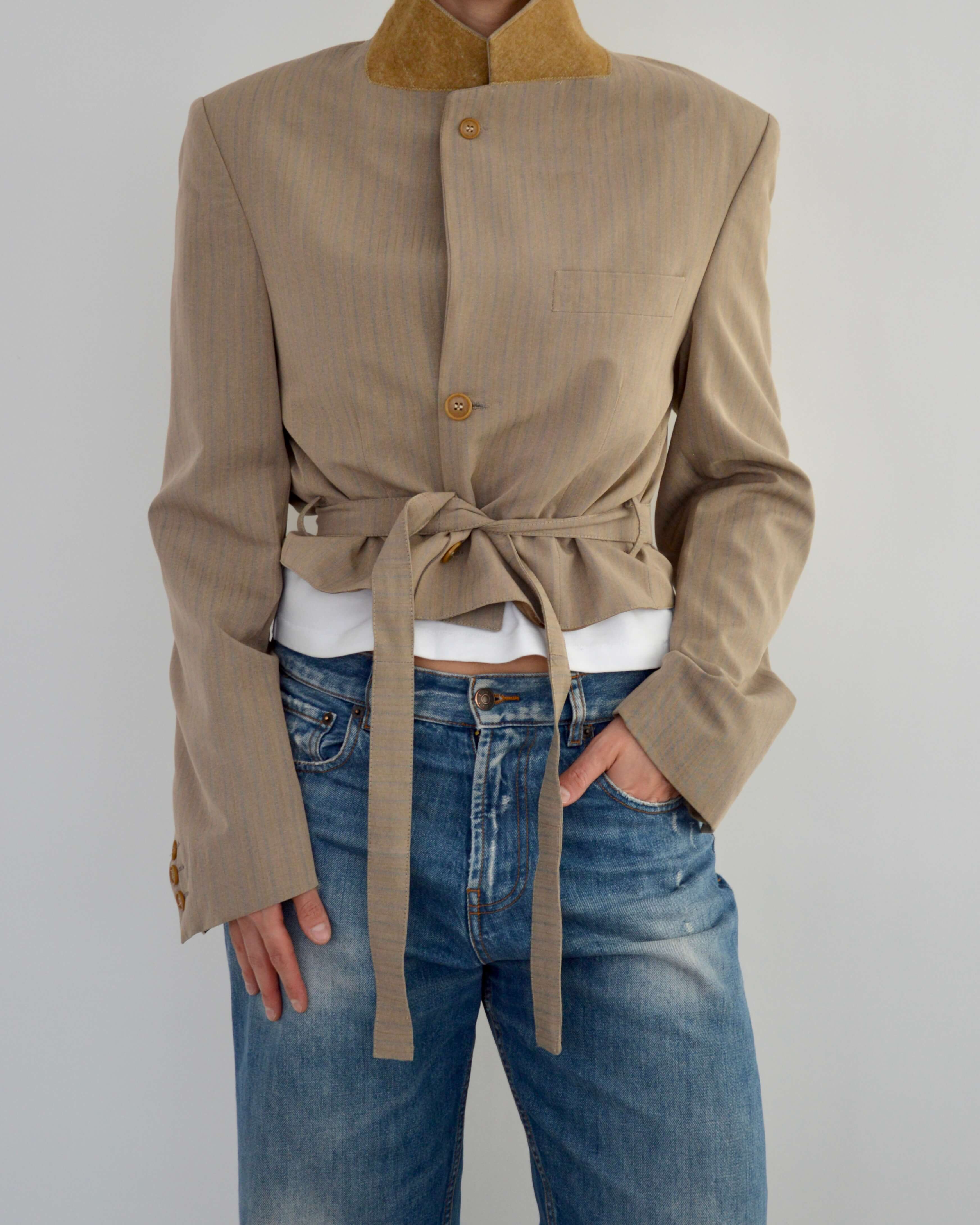 Tied-up Blazer - Sepia (S)