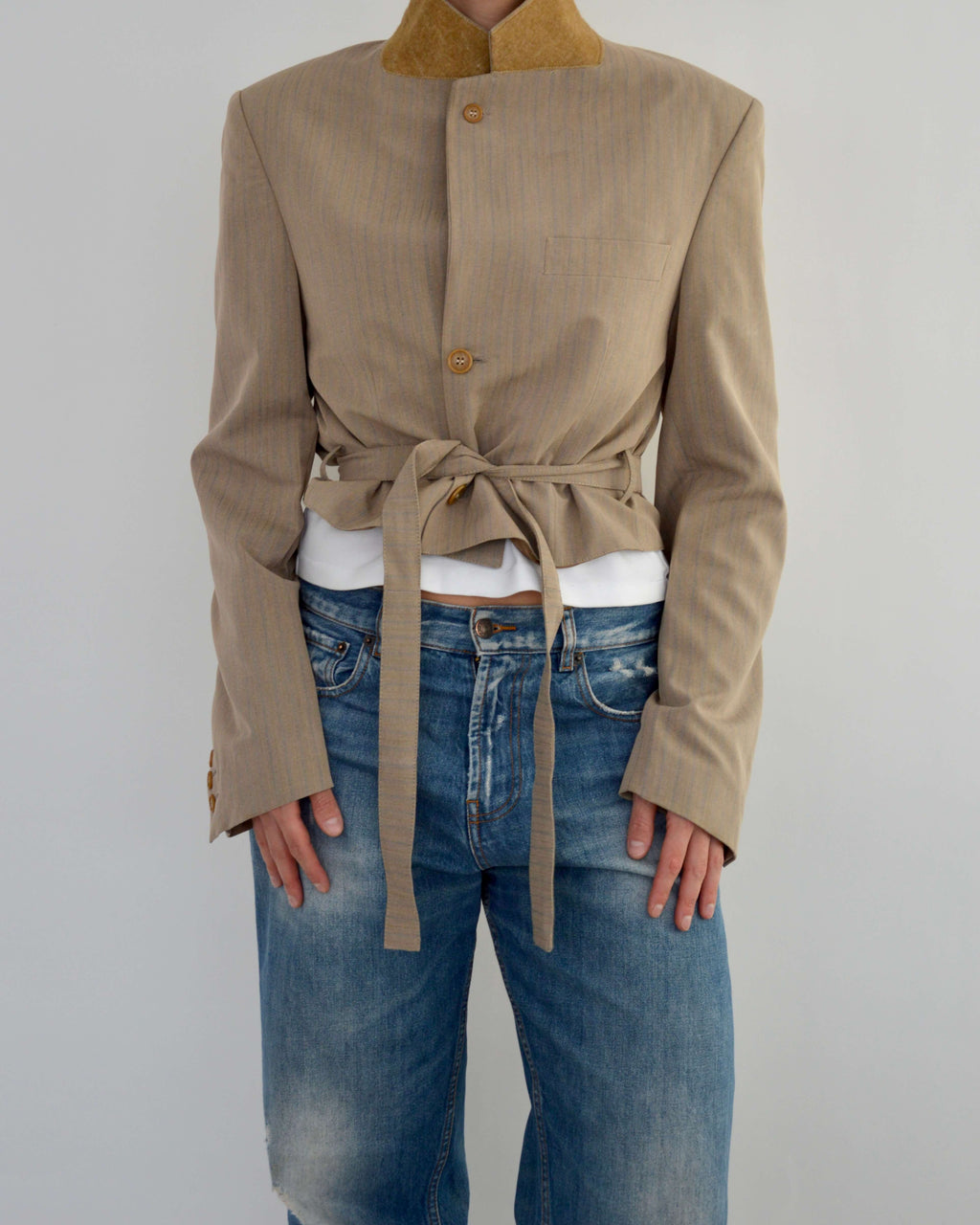 Tied-up Blazer - Sepia (S)