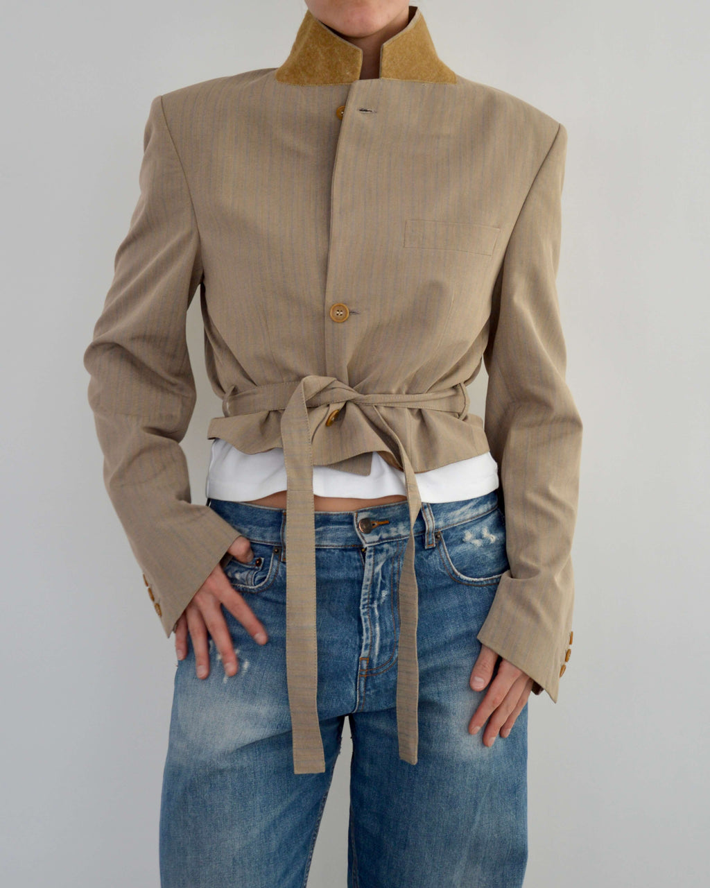 Tied-up Blazer - Sepia (S)