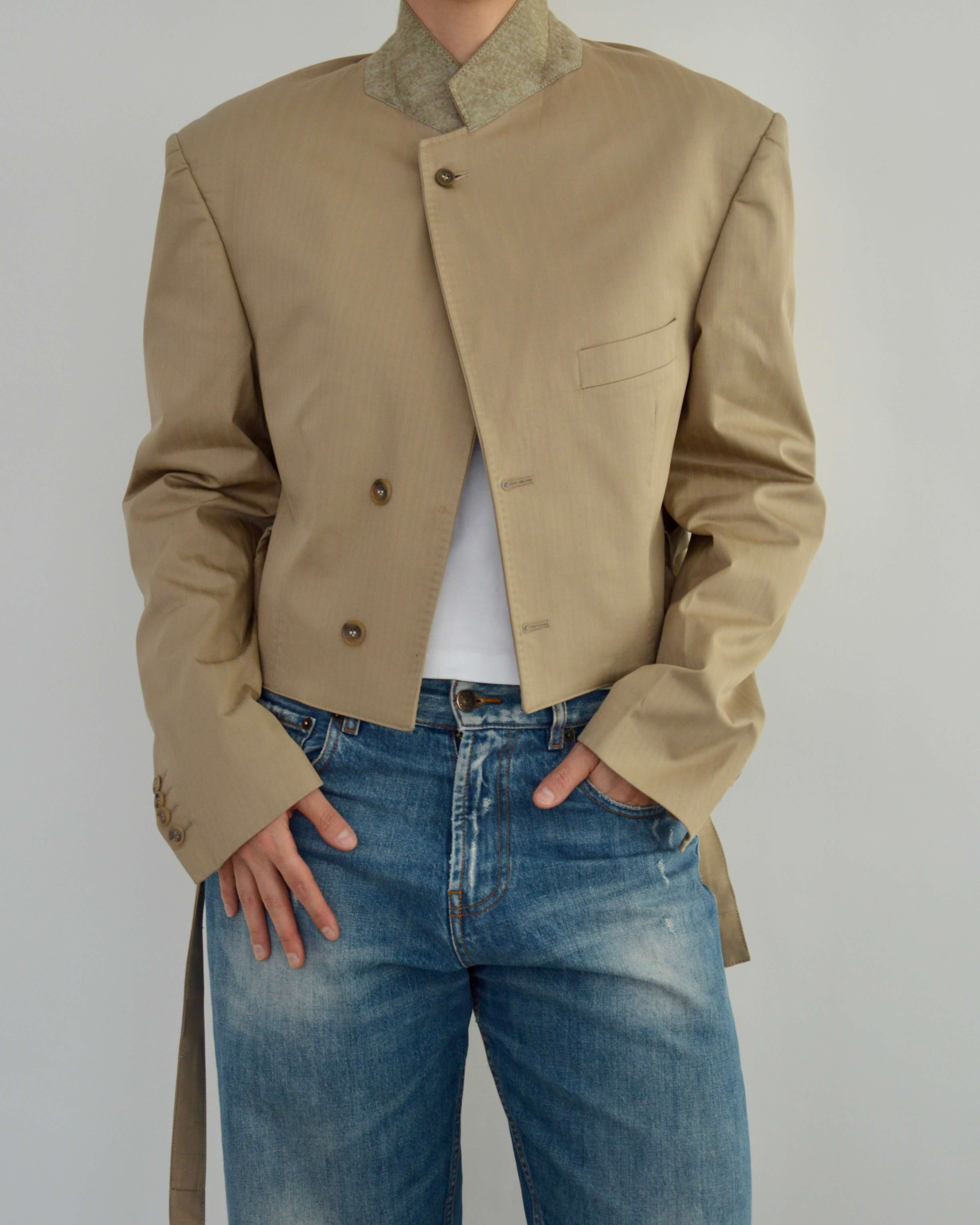 Vegan Tied-up Blazer - Beige (M)