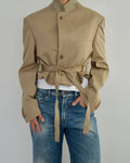 Vegan Tied-up Blazer - Beige (M)