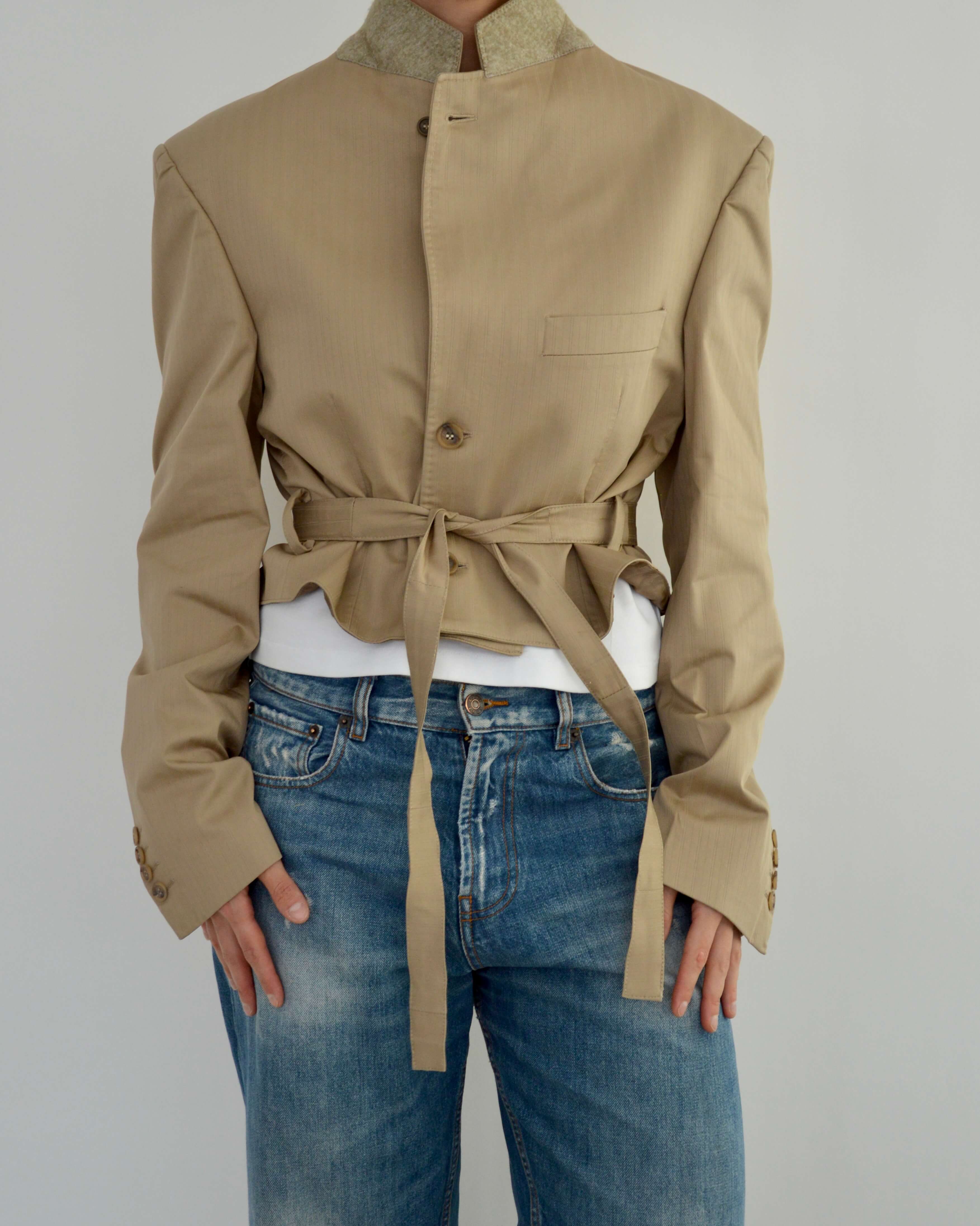 Vegan Tied-up Blazer - Beige (M)