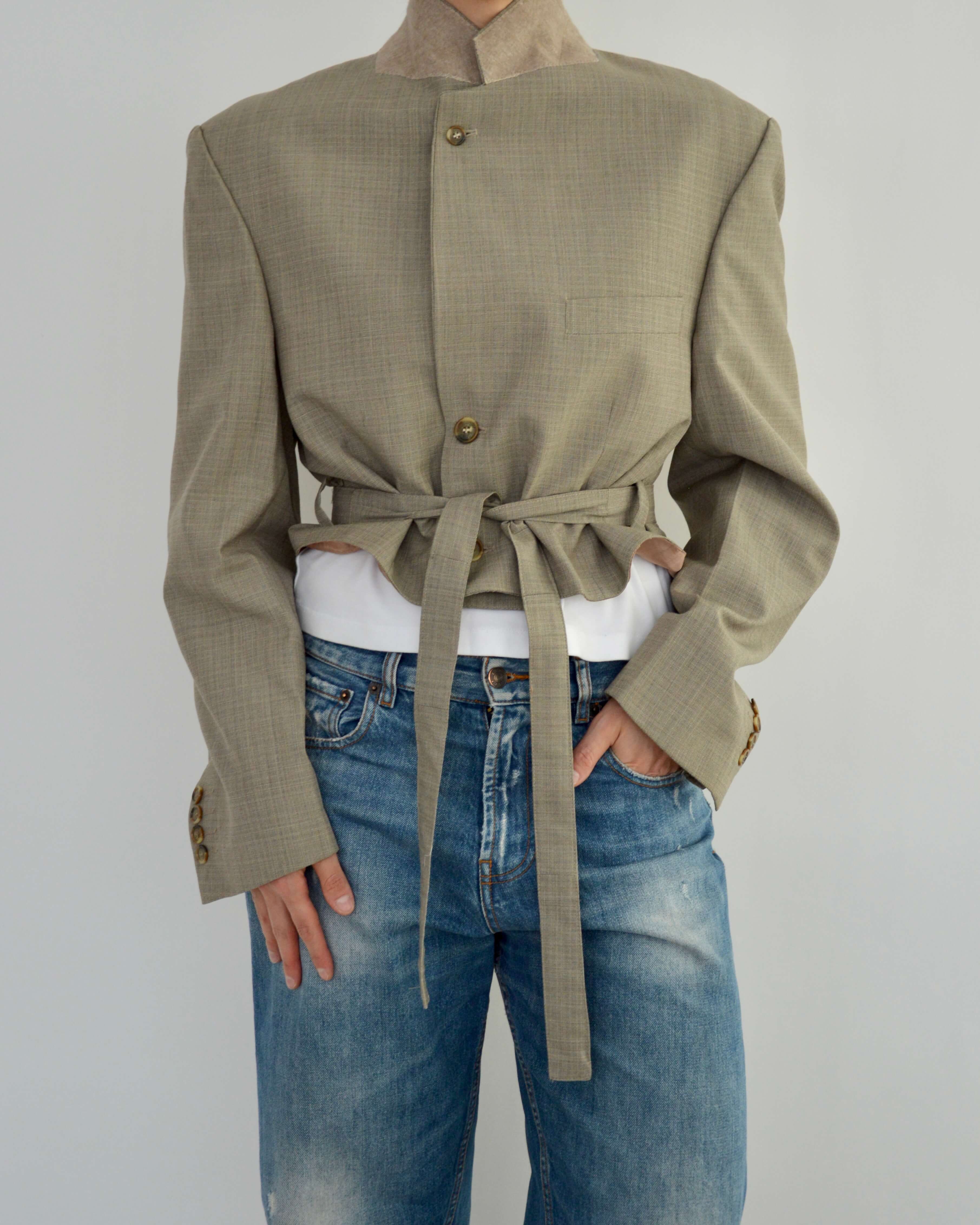 Tied-up Blazer - Light Green (M)