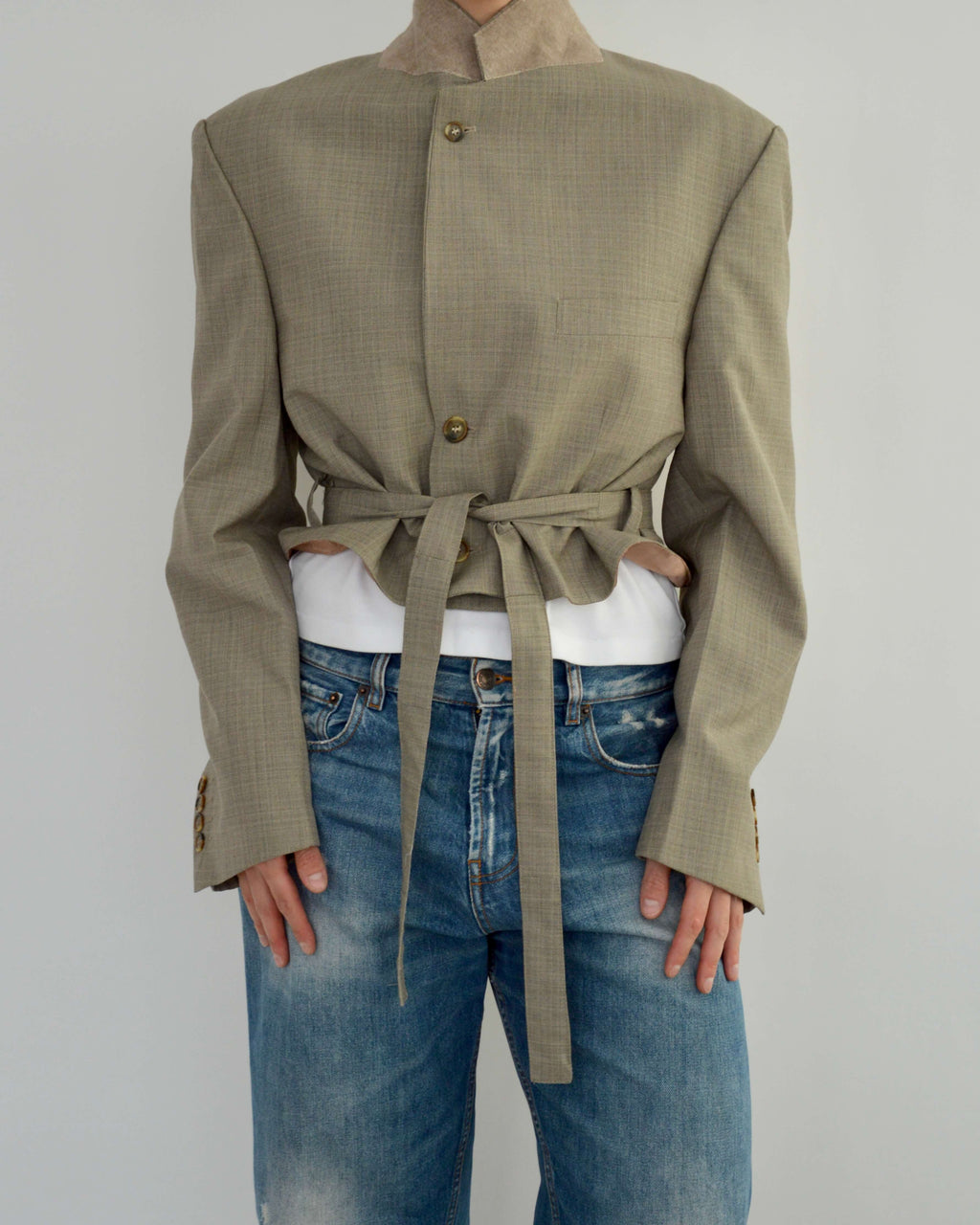 Tied-up Blazer - Light Green (M)