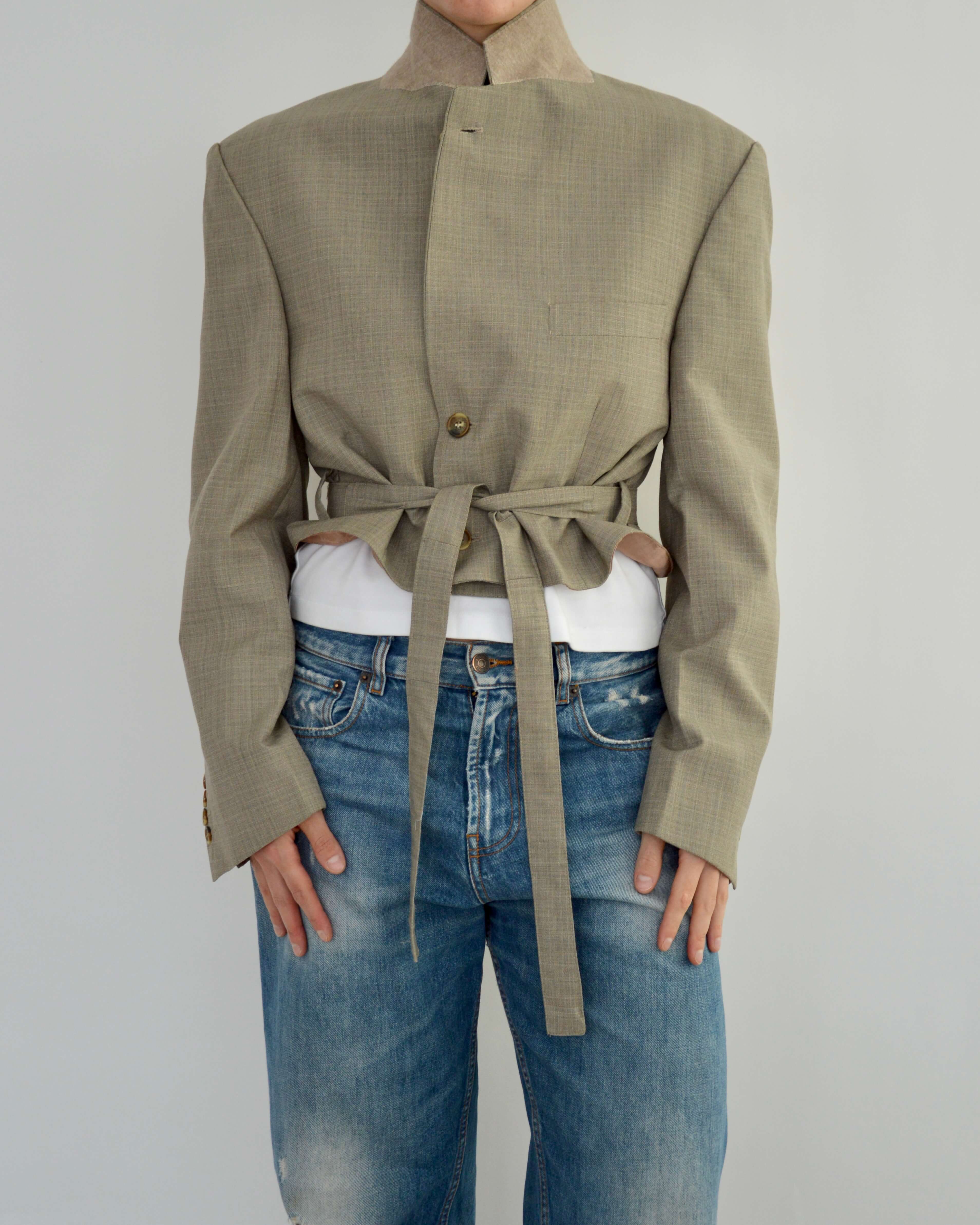 Tied-up Blazer - Light Green (M)