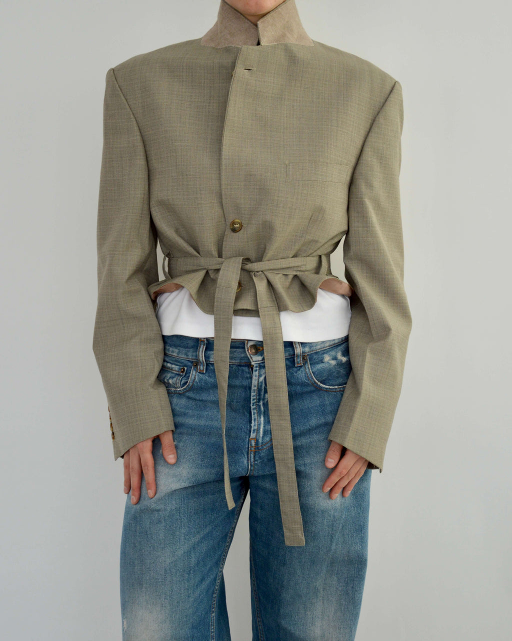 Tied-up Blazer - Light Green (M)