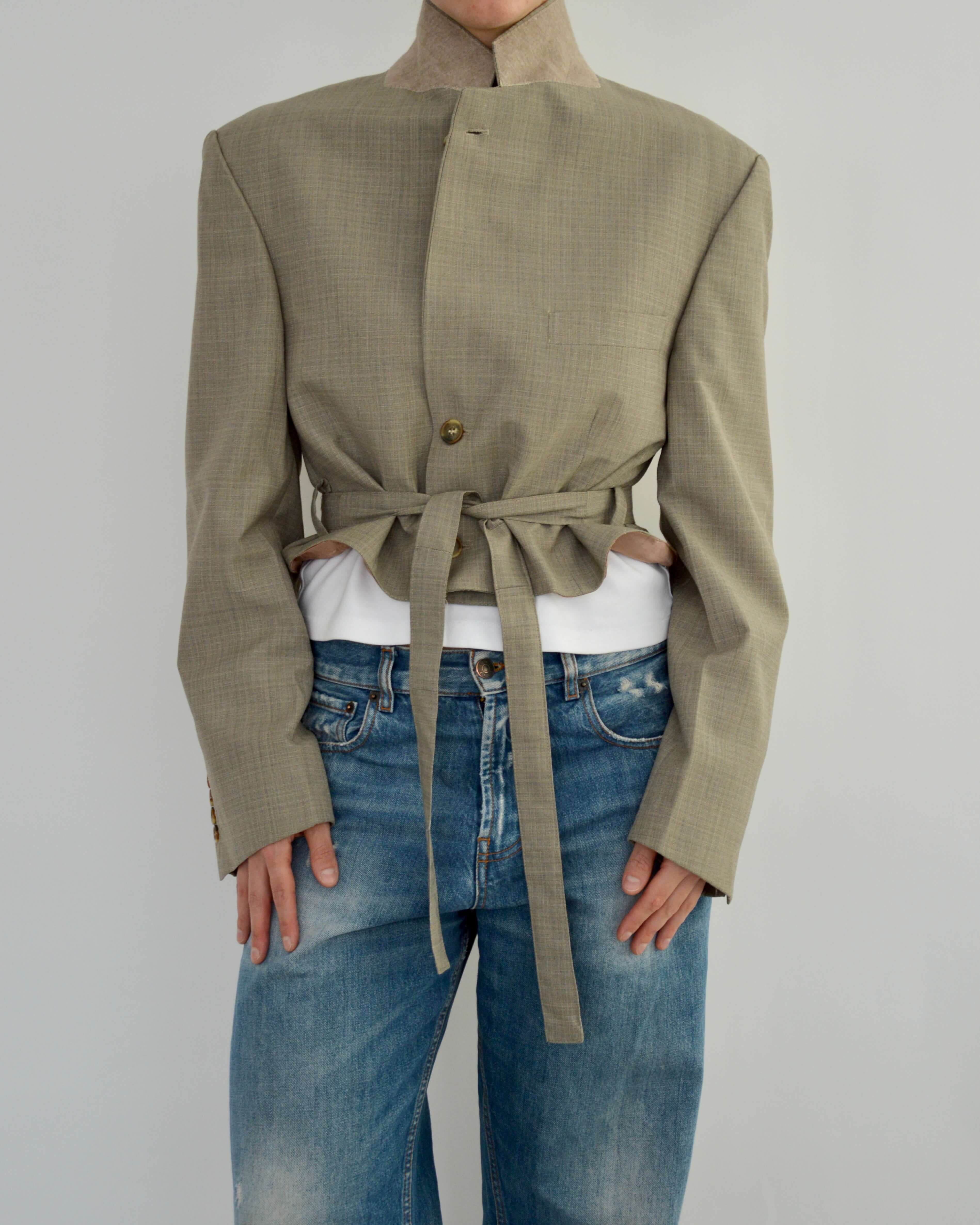 Tied-up Blazer - Light Green (M)