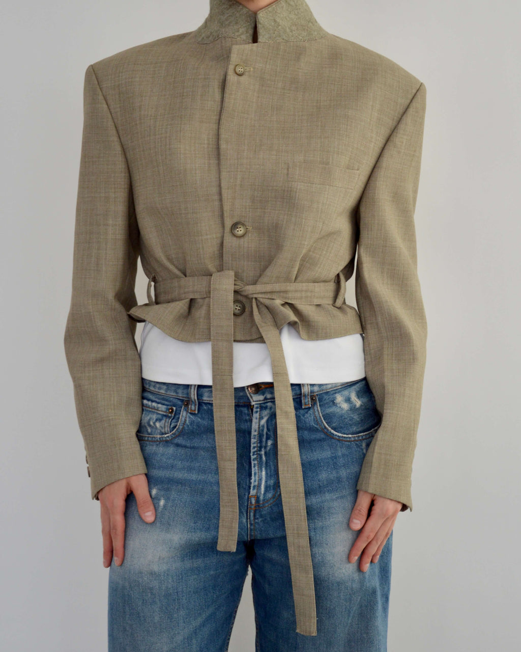 Tied-up Blazer - Soft Green (M)