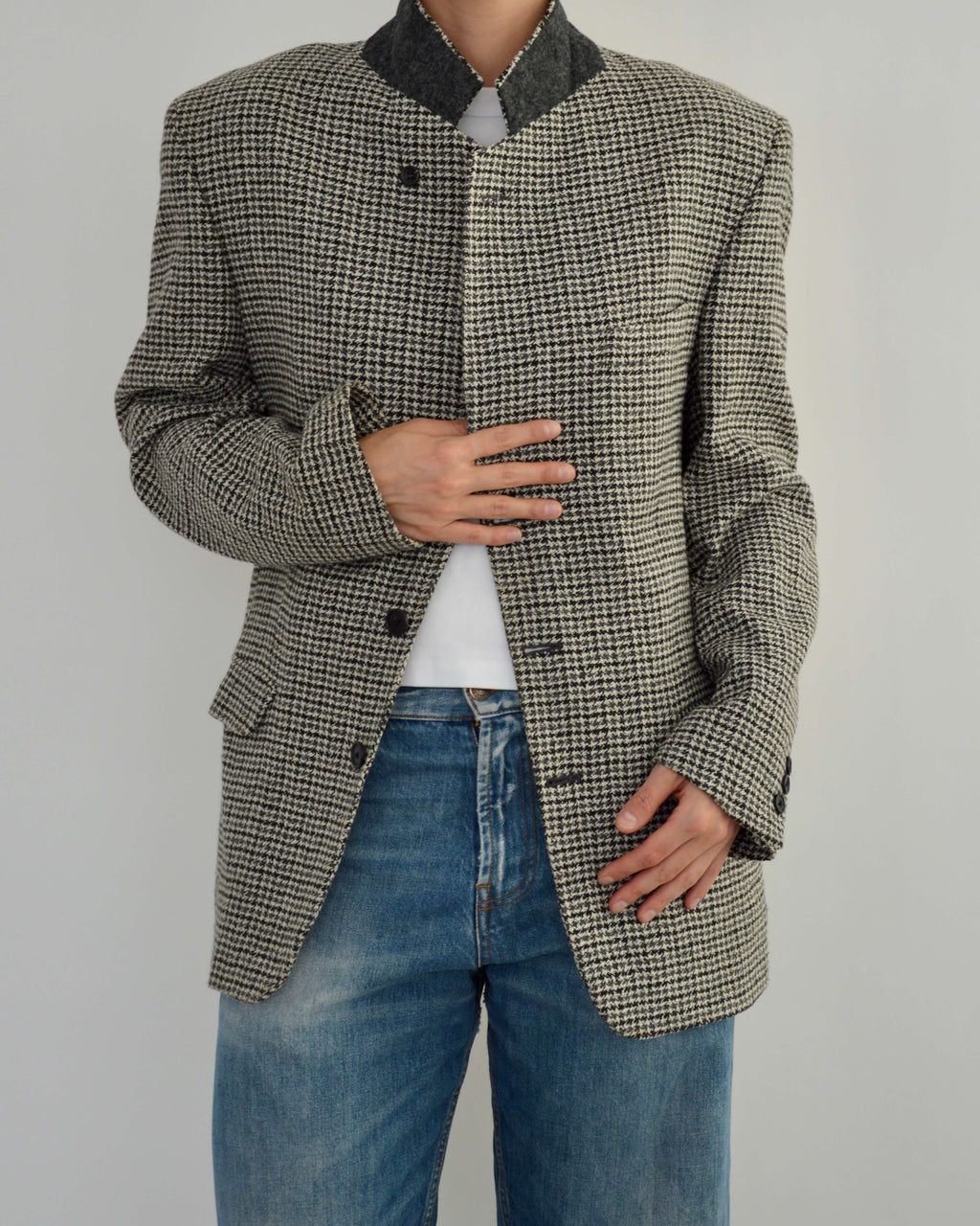 High Neck Blazer - Textured (M)