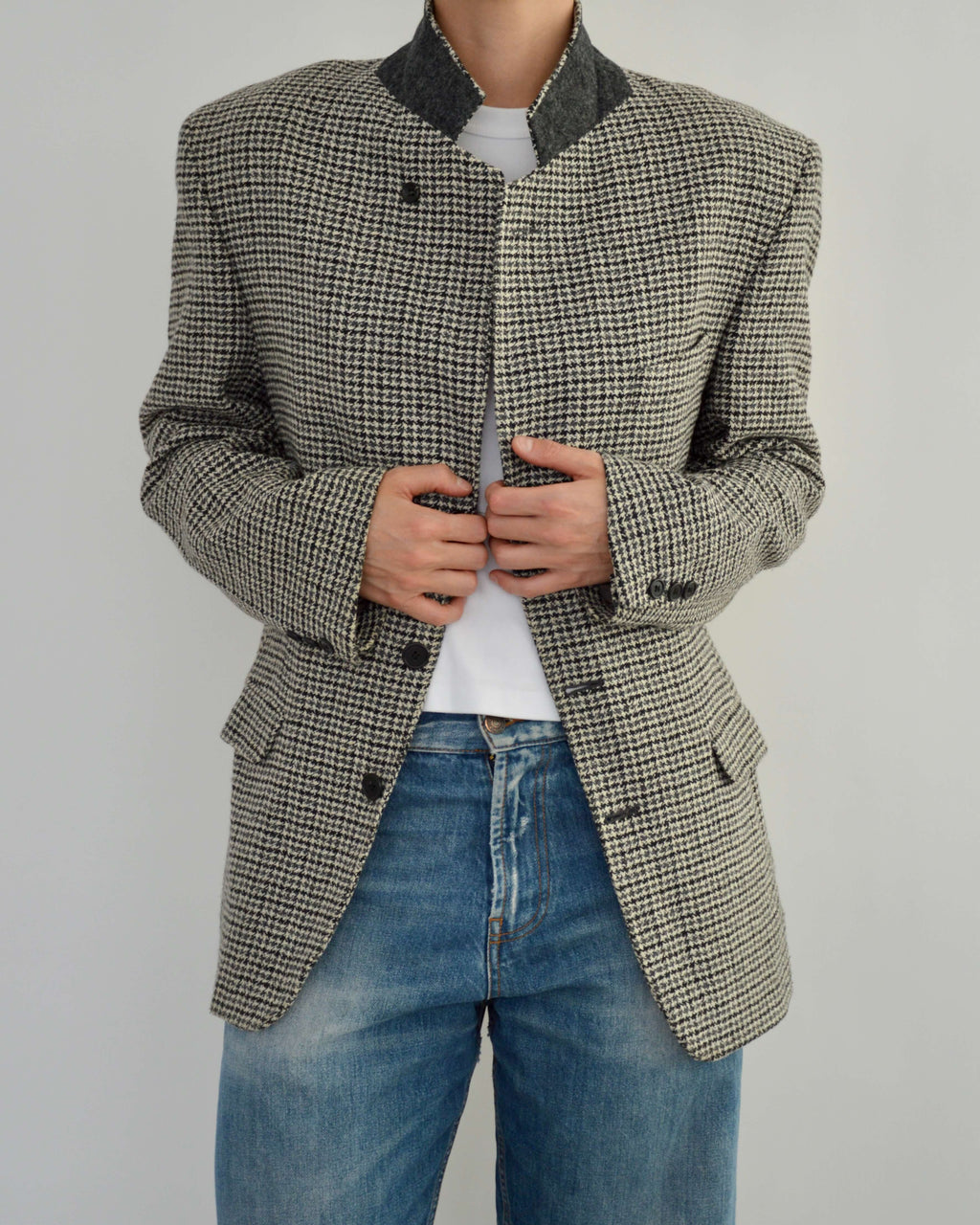 High Neck Blazer - Textured (M)