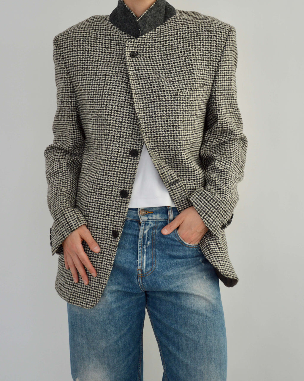 High Neck Blazer - Textured (M)