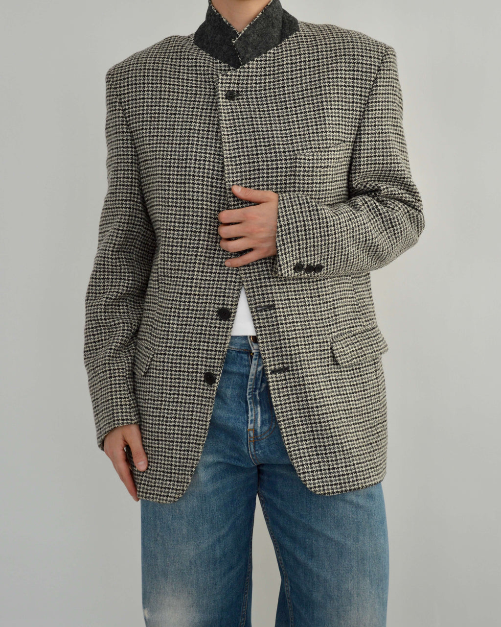 High Neck Blazer - Textured (M)