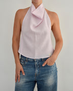 Halter Blouse - Linen Pink (M)
