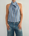 Halter Blouse - Blue Lines (M)