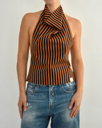 Halter Blouse - Orange Brown (S)