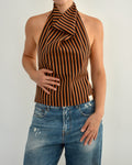 Halter Blouse - Orange Brown (S)