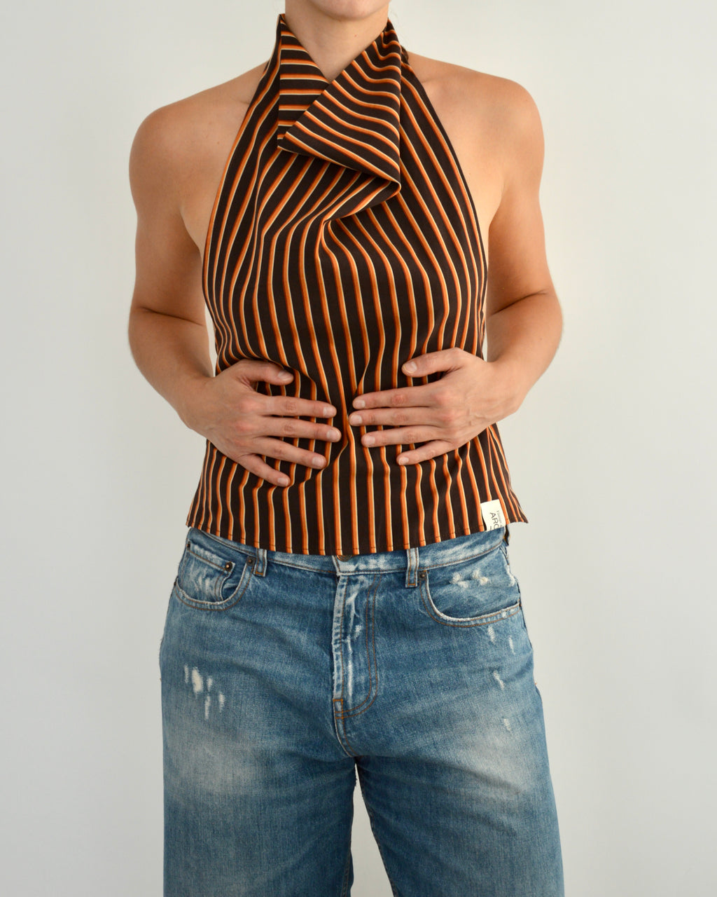Halter Blouse - Orange Brown (S)