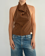 Halter Blouse - Orange Brown (S)
