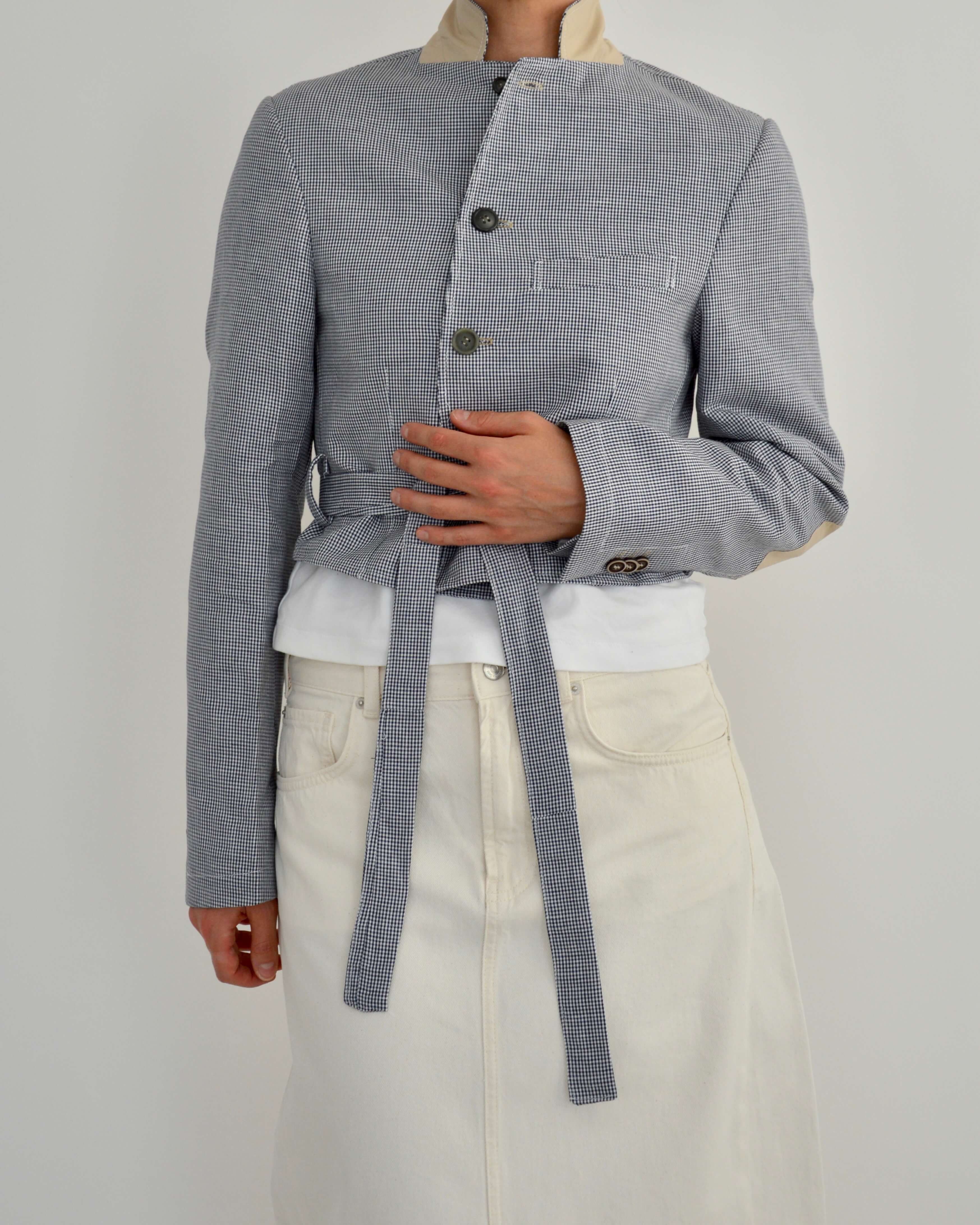 Vegan Tied-up Blazer - Light Blue (XS) – ARCHIVE The Label