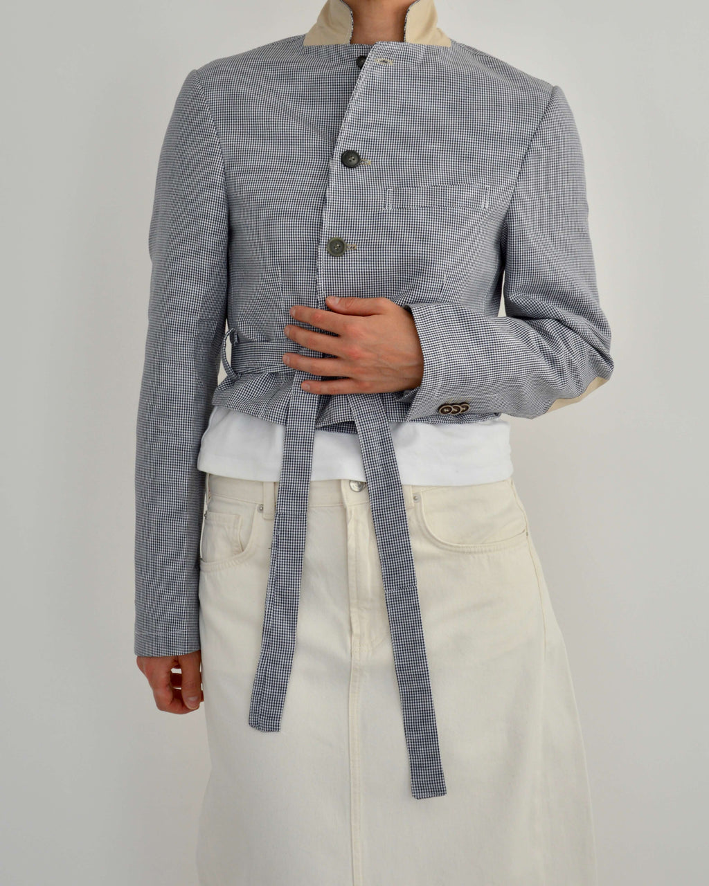 Vegan Tied-up Blazer - Summery Blue (XS)