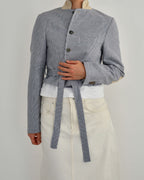 Vegan Tied-up Blazer - Summery Blue (XS)