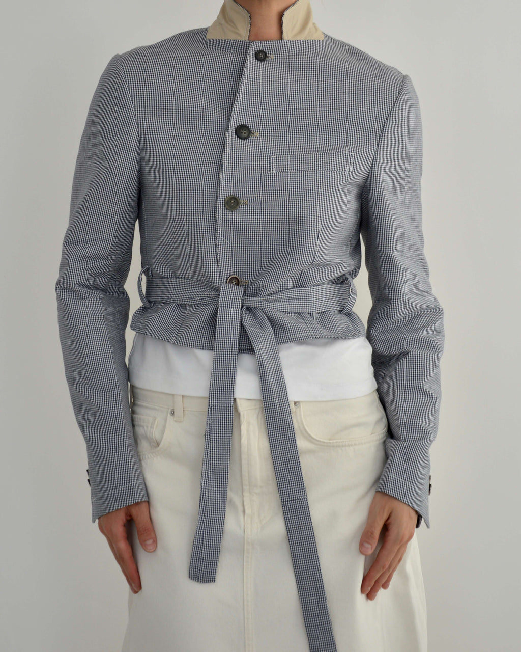 Vegan Tied-up Blazer - Summery Blue (XS)