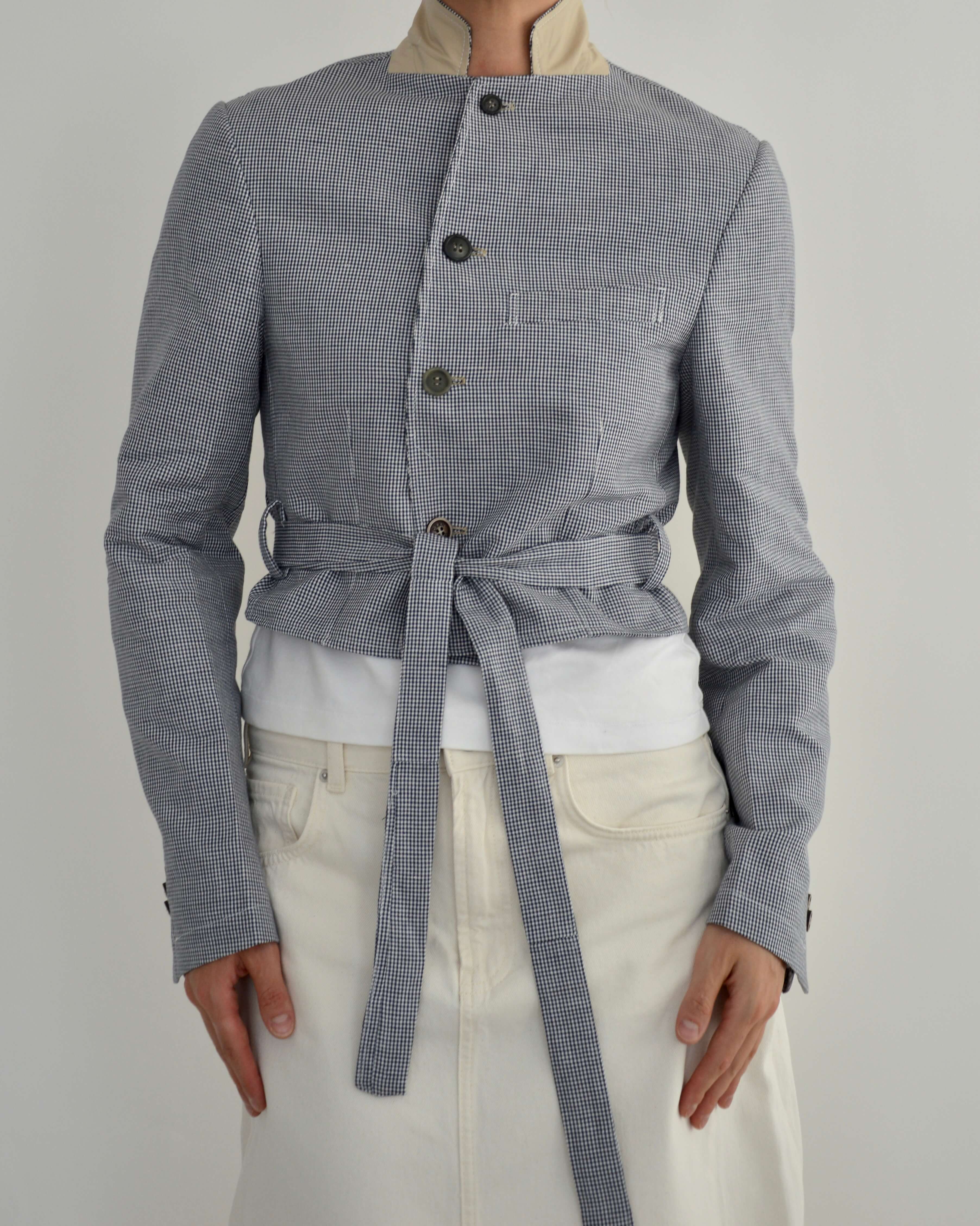 Vegan Tied-up Blazer - Summery Blue (XS)